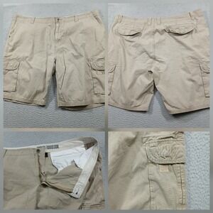 Harley-Davidson Genuine Motor Clothes Cargo Shorts Men's 46 Khaki Tan EUC